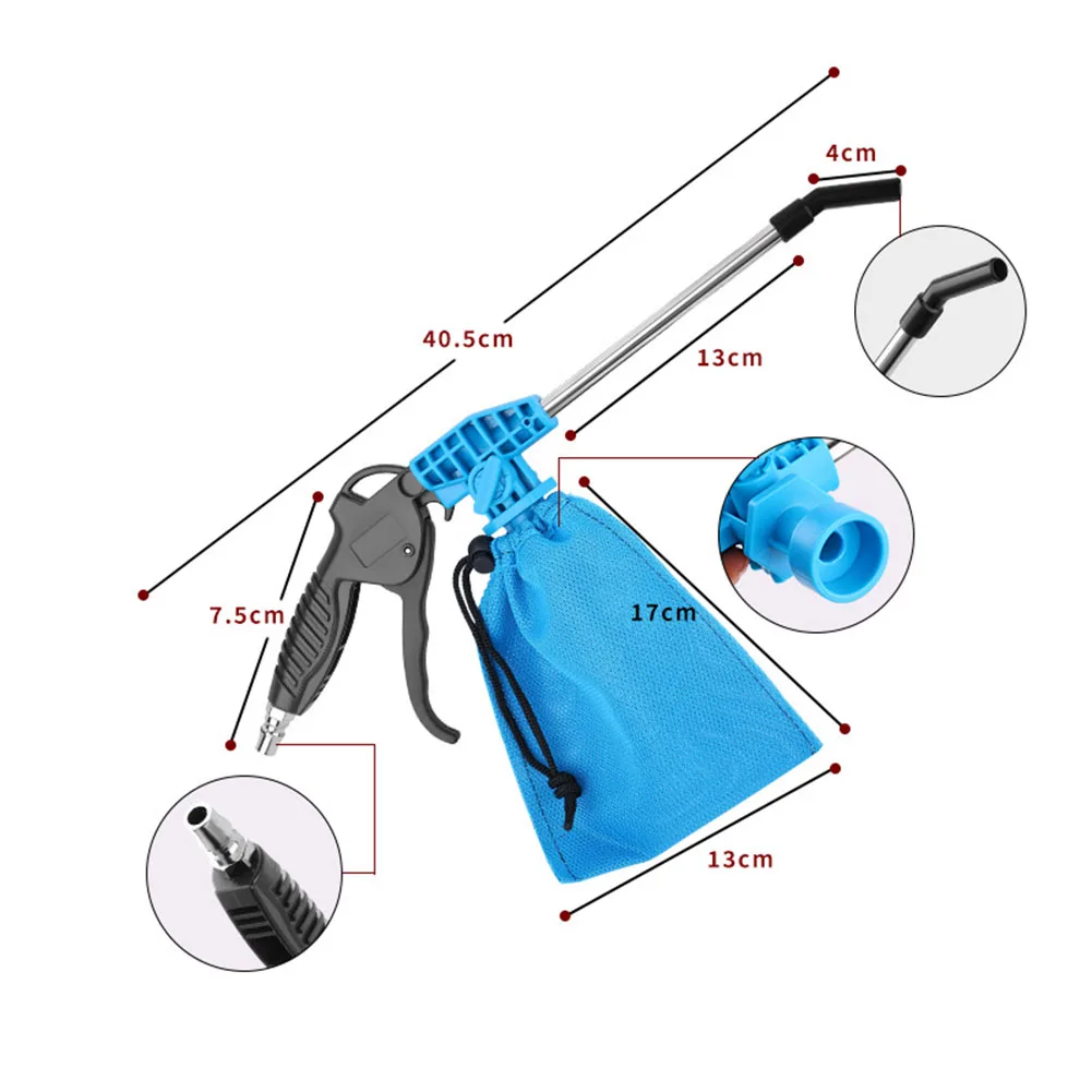 Air Driven Blow Suction Attachment for Workshop Cleaning Tasks Including Metal Slag Removal and Engine Bay Dust Extraction