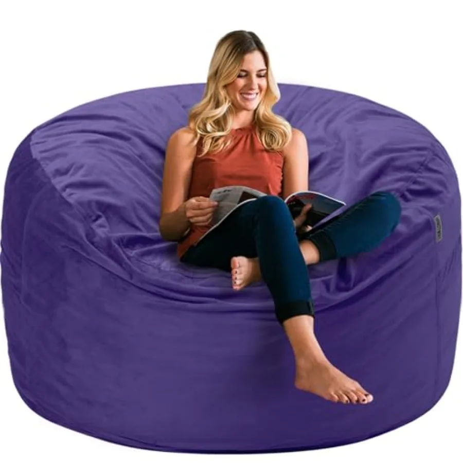 

Bean Bag Chair Luxurious Velvet Ultra Soft Fur with High Rebound Memory Foam Bean Bag Chairs for Adults Plush Lazy Sofa with Fl