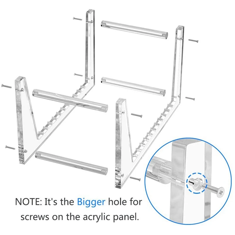 حامل سجل فينيل شفاف ، تخزين ألبوم مكتبي ، رف عرض ، صور مكتبية وكتب ، 2X