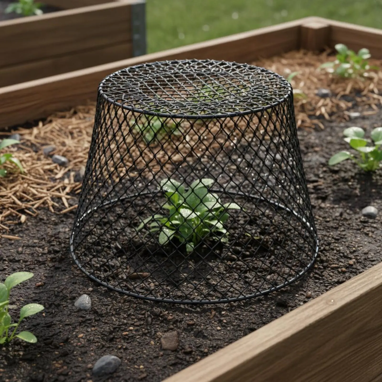 

Seedling Protection Enclosure Lightweight Metal Mesh Plant Cover Mesh Plant Protector Heavy Duty Wire Garden Guard for Nursery