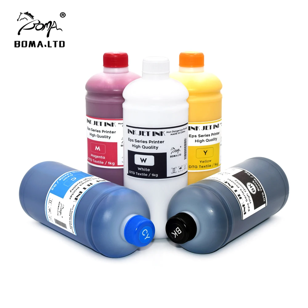 

BOMA.LTD 1000ml/PC DTG Bulk Textile Ink For Epson SC-F2000 SC-F2100 T7251-T7254 F2000 F2100 Printer Garment Ink