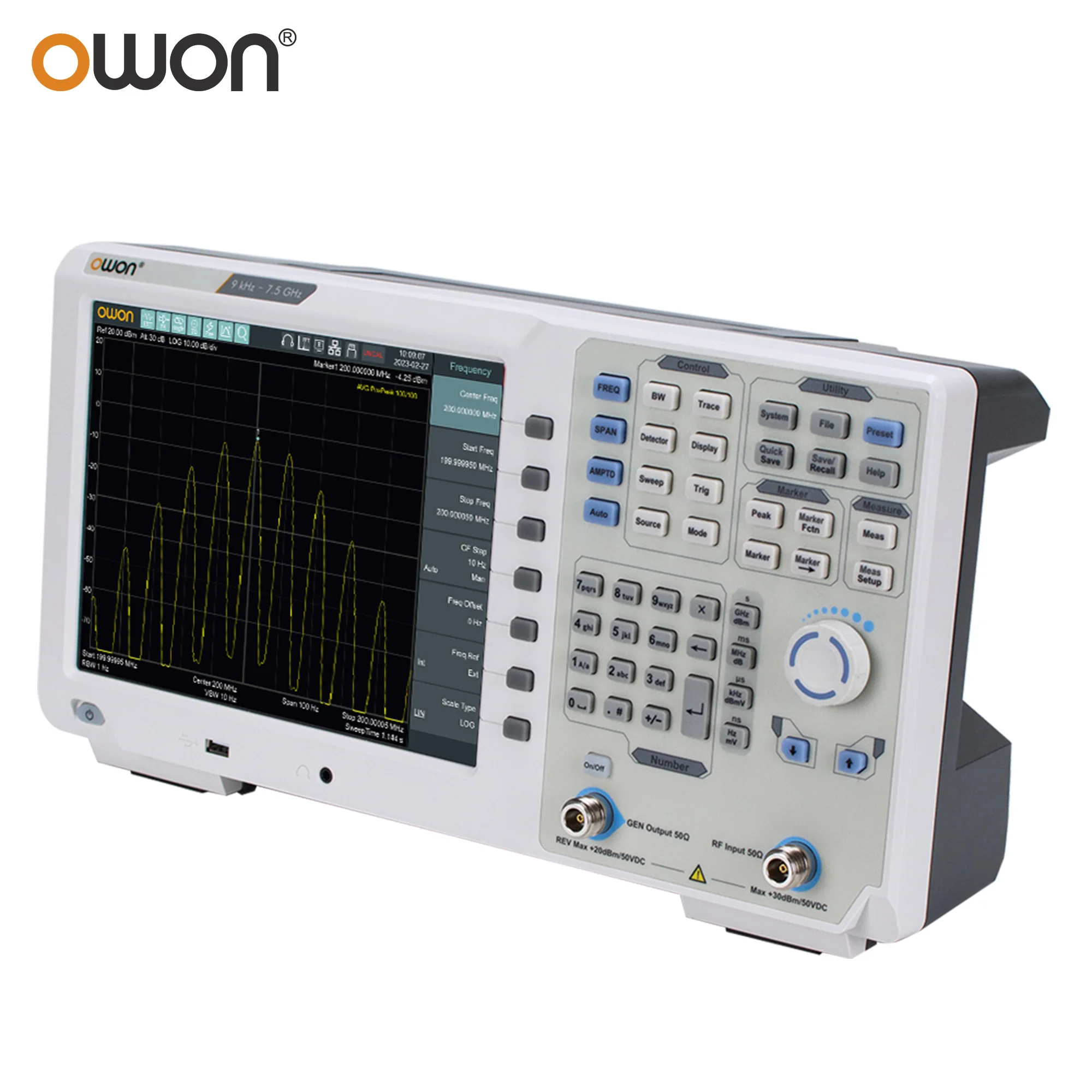 OWON XSA1015P-TG XSA1032P-TG Spectrumanalyzer 9KHz-3,2GHz 1Hz Resolutie Multi-touchscreen EMC USB LAN HDMI Tracking Generator