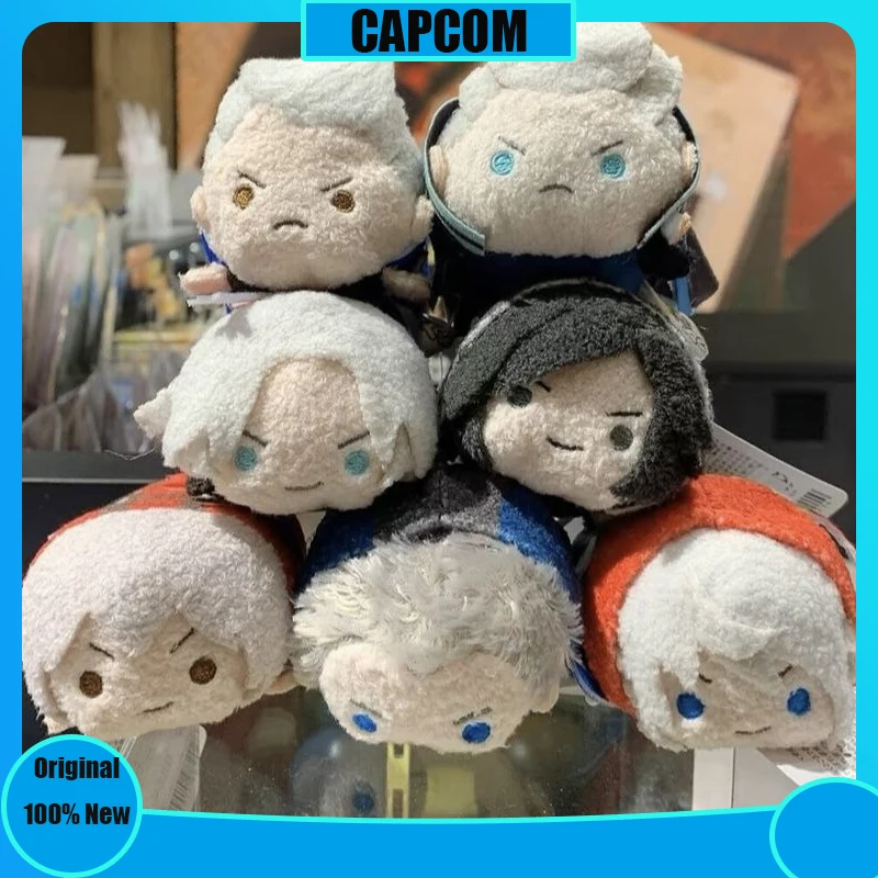 

In Stock Game Vergil Nero Dante Cute PAPA Series Cosplay Mini Soft Body Stuffed Pillow Figures Keychain Custom Decor Fans Gift