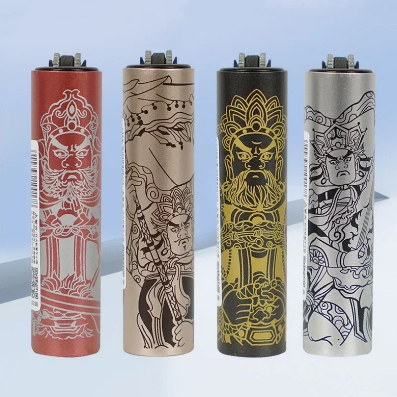 Spain Clipper Lighter Four Heavenly Kings Sand Wheel Metal Lighter Cycle Inflatable Men\'S Cigarettes Accessories Gift Collection