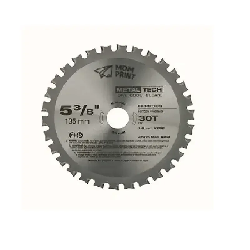 

5 3/8 in Metal & Stainless Cutting Circular Saw Blade (25/32 in Arbor)
