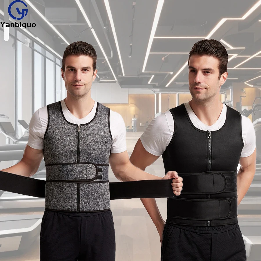 

Sauna Vest Waist Trainer for Men,Waist Belts Body Shaper Support Tank Top For Workout Fitness Gym Compression Sweat Sauna Vest