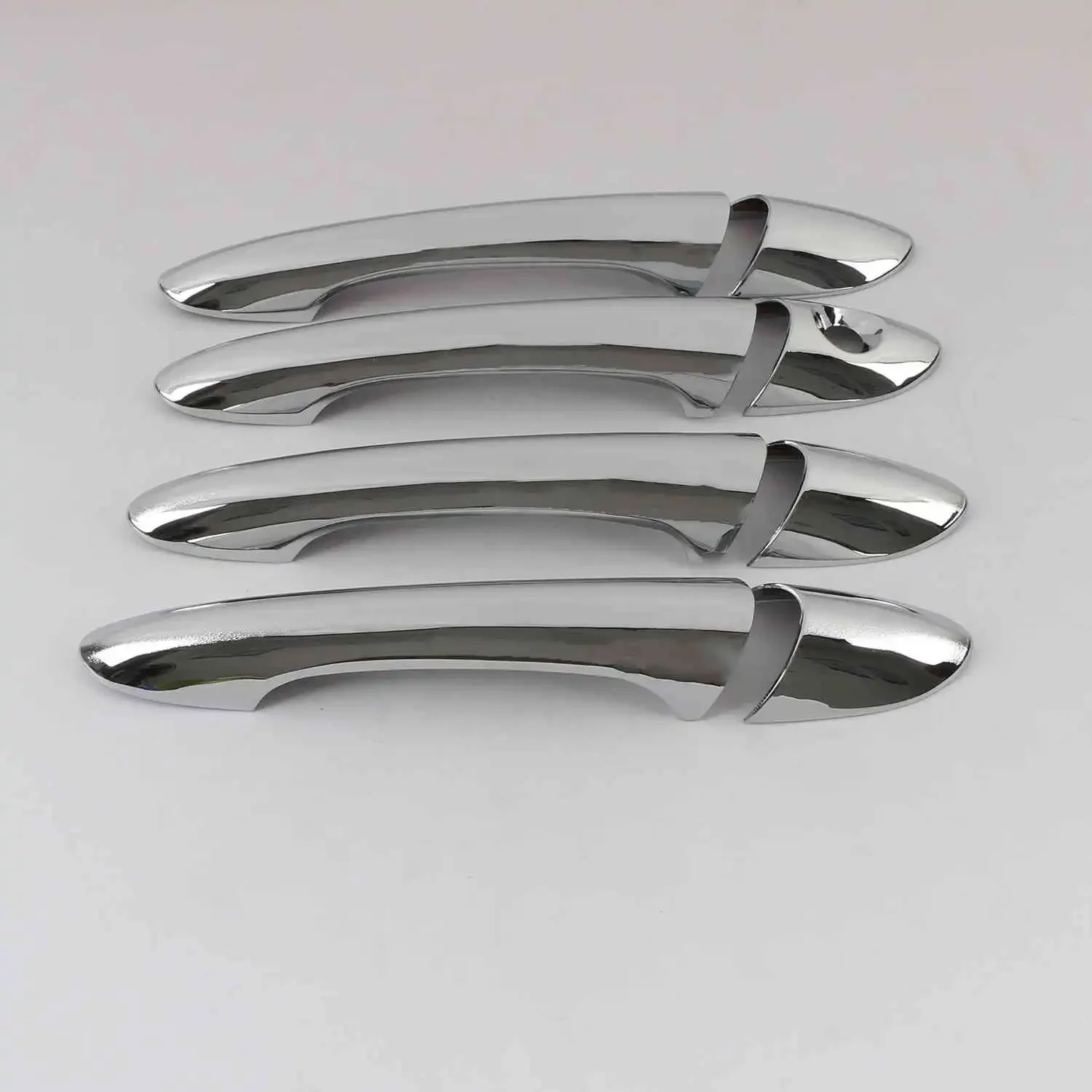 Funduoo For Hyundai Sonata / I45  2011-2015 Carbon Fiber Chrome Car Door Handle Cover Trim Sticker Styling Accessories