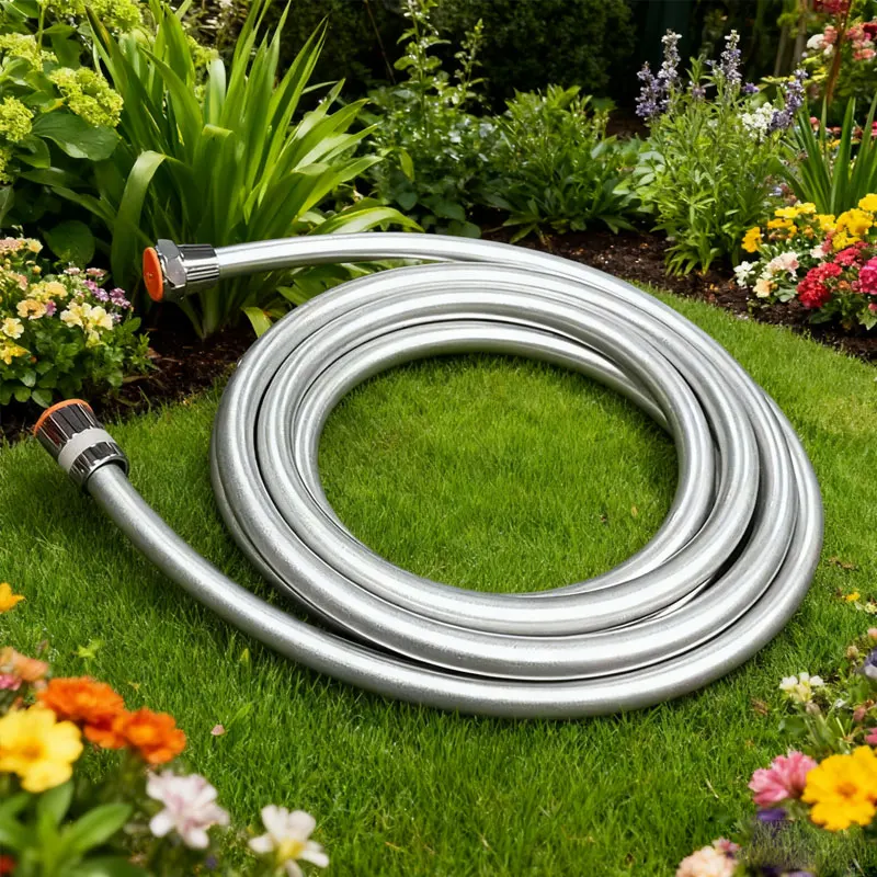 

Handheld Shower Head Hose Universal Flexible Anti Winding Explosion-proof Water Tube Bathroom Faucet Extension Pipe Silver 1.5M