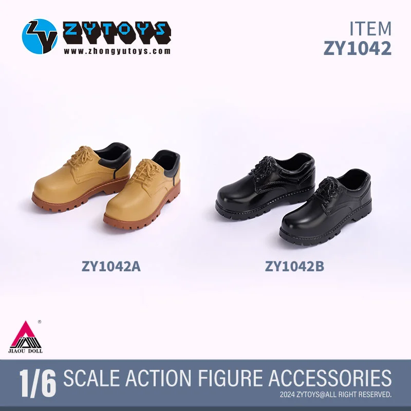 ZYTOYS ZY1031 ZY1043 1/6 ذكر الأعمال أحذية من الجلد أسود جولة تو/عالية أعلى الأحذية نموذج ل 12 "الدمى عمل الشكل الجندي