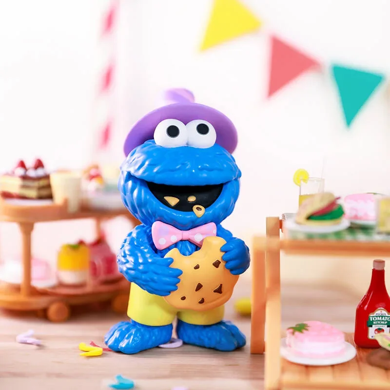 POP MART Sesame Street Party Series Scatola cieca Giocattoli Kawaii Anime Action Figure Decorazione del desktop Scatola misteriosa a sorpresa Borsa cieca