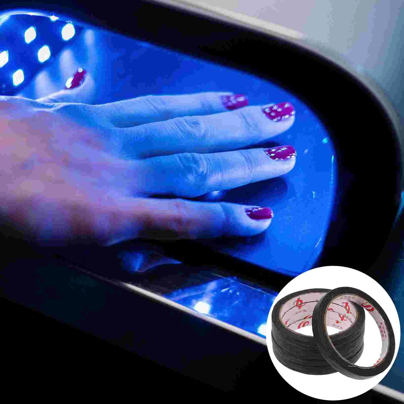 Cinta para uñas Manicura Protección UV Herramientas Suministros Tienda de protección Protector solar Gel transparente negro