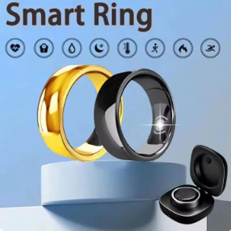 

Smart Ring Health Monitor IP68 Waterproof Thermometer Blood Pressure Heart Rate Monitor Bluetooth-Compatible for Honor Holly 2 P