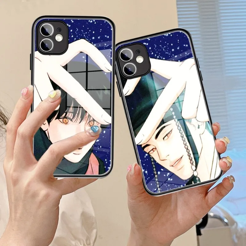 Painter of the Night Anime Phone Case Glass 14 13 11 12 Pro 8 7 Plus X 13 Pro MAX XR XS MINI Black Covers