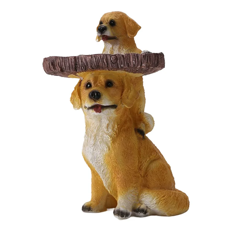 الراتنج الحلي جرو البوليريسين حمام الطيور البني الركيزة اليدوية الهدايا للخارجية حديقة المنزل الحديقة ساحة الزينة