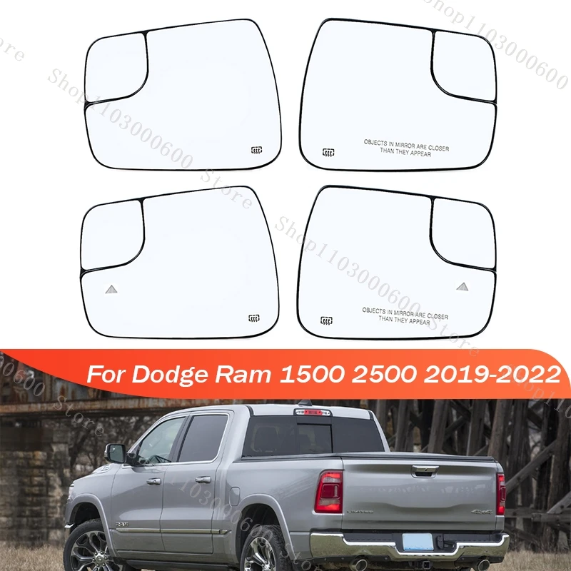 

For Dodge Ram 1500 2500 2019 2020 2021 2022 Car Blind Spot Heated Rearview Side Mirror Lens Glass 68402094AA 68402095AA