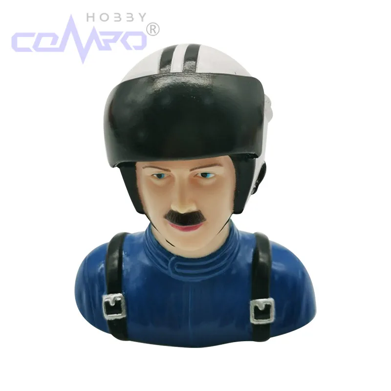 

1 Pc 1/6 Scale Civil Pilots Figures With Helmet Color Red Blue Army Green Orange For Fixed Wing RC Aircraft Toy Model Plane