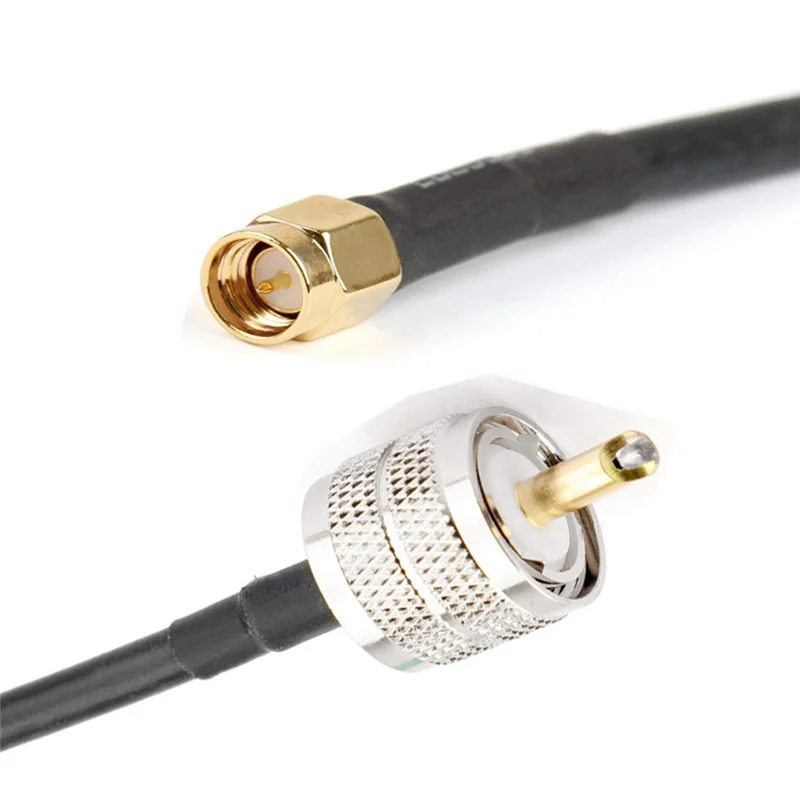 

Hot Selling-1Pcs RG58 Cable UHF SO239 Female To SMA Male Connector RF Coaxial Straight Extension Cord,1Pcs RG58 Cable UHF SO239