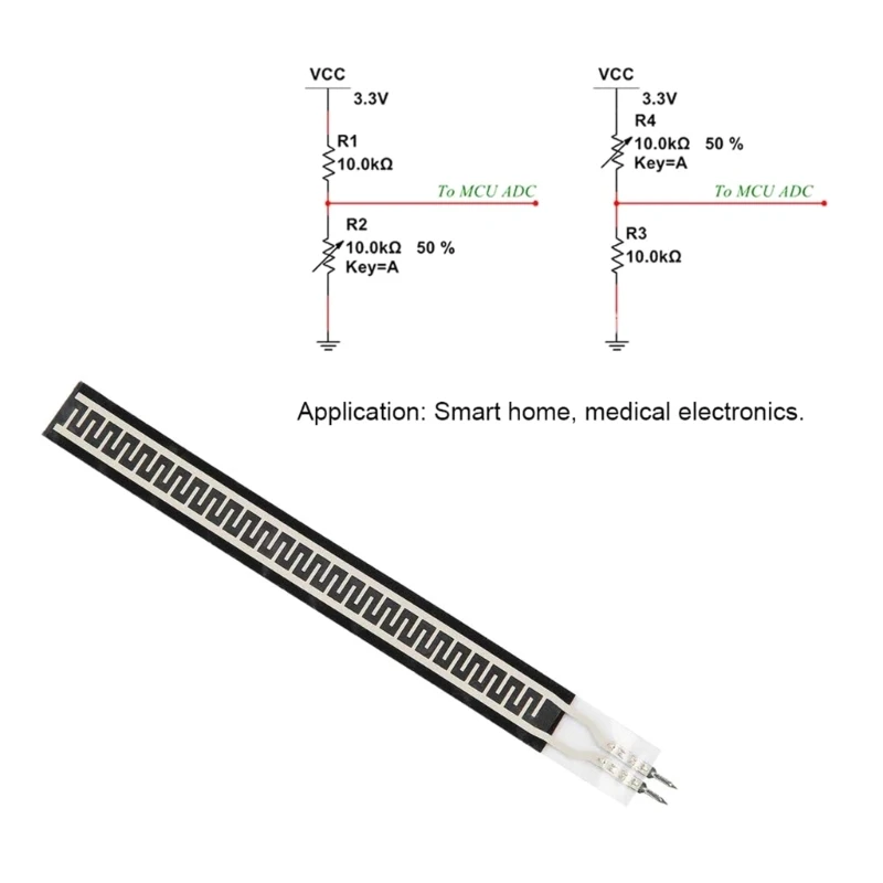 Lightweight FlexSensor ZD10-100 Thin Film Pressure Flexible Resistance