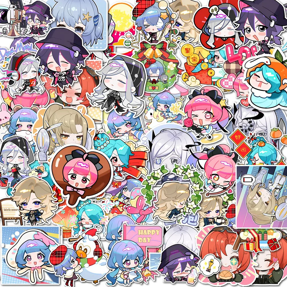 Anti-Verformungs-Anime-Aufkleber aus Wasserfestem Vinyl, Kantenverstärkte Anti-Curl-Sticker mit Präzisem Schnitt für Langzeitnutzung