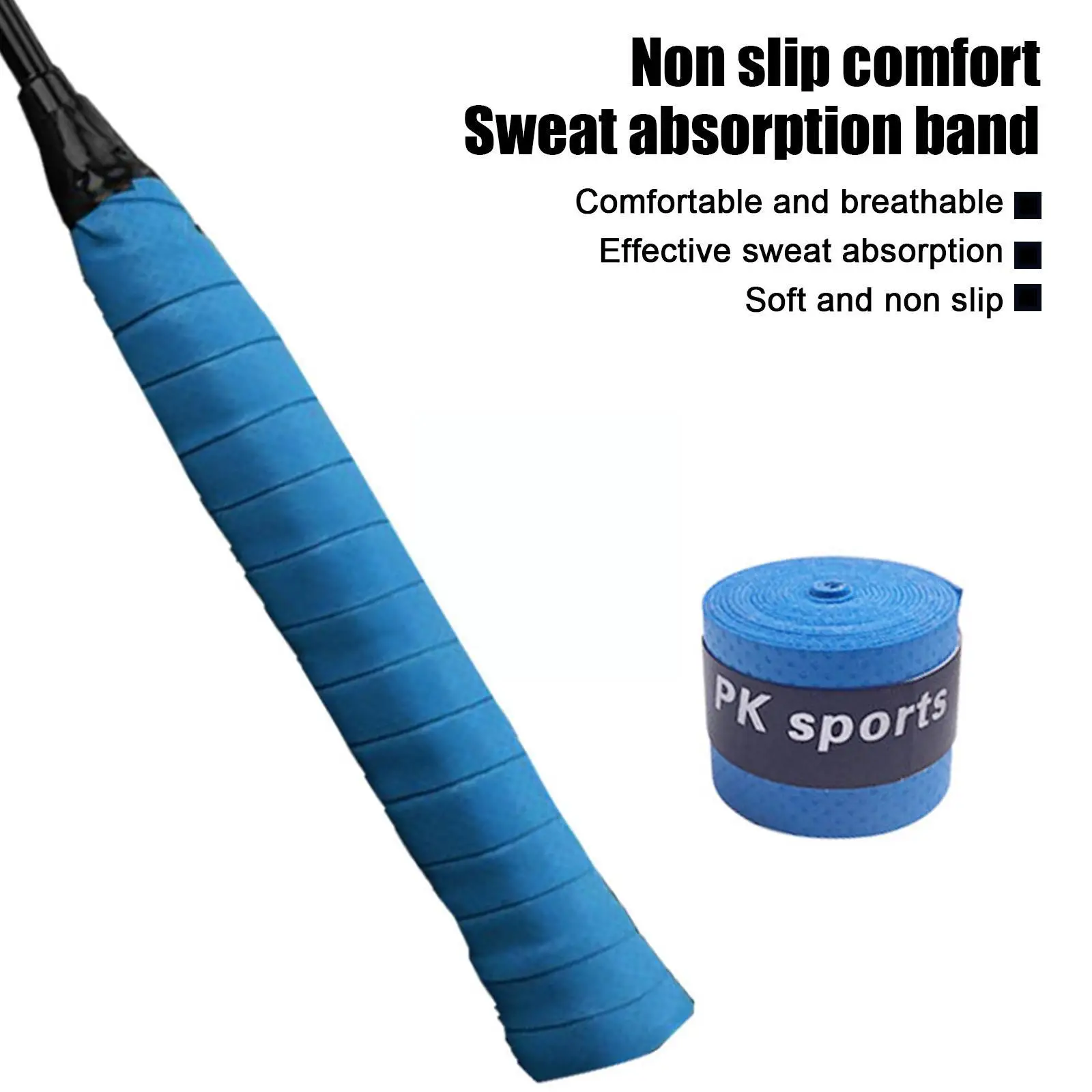 Cinta de agarre para raqueta de tenis, accesorio antideslizante absorbente de PU para bádminton, C0S7