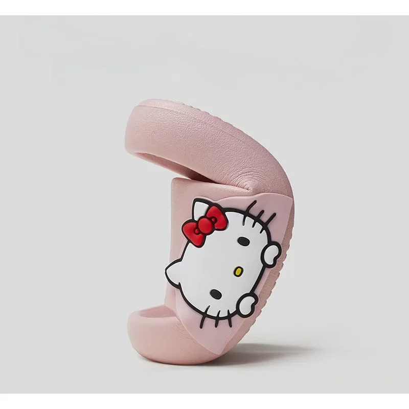 Anime Sanrio Hello Kitty EVA Slippers Cute Cartoon Children's Home Sandals Parent-child Non-slip Slippers for Rainy Days