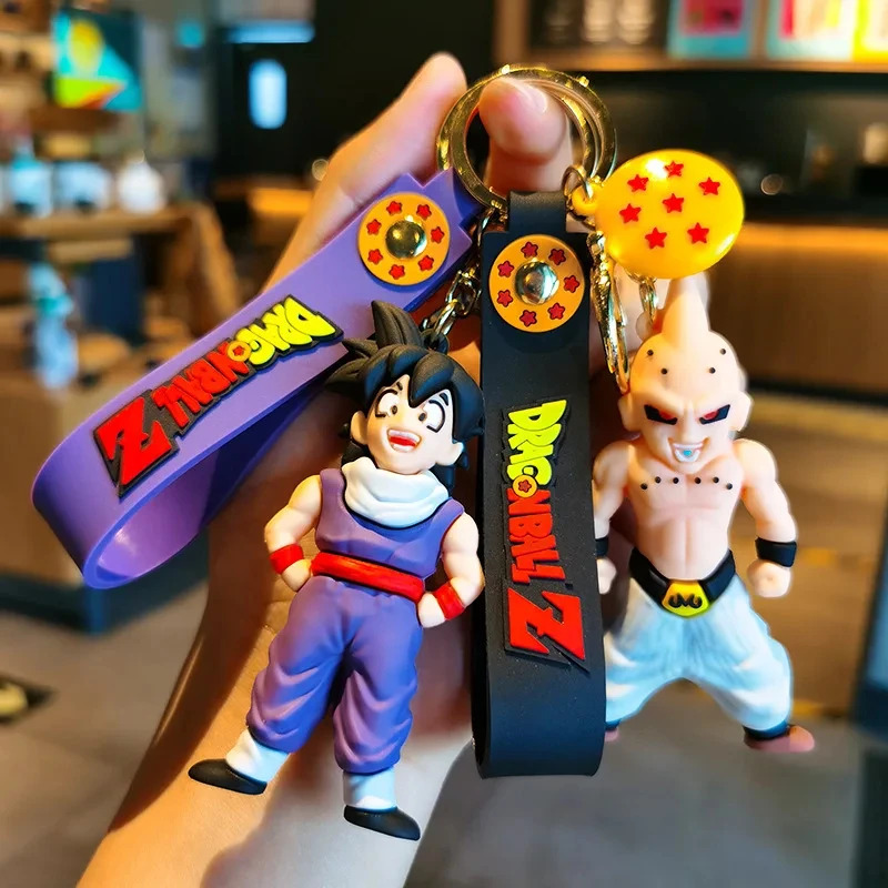 New Dragon Ball Keychain Cartoon Anime Figure Son Goku Ozaru Vegeta Key Chain Fashion Jewelry Keyring Bag Pendant For Kids Gifts