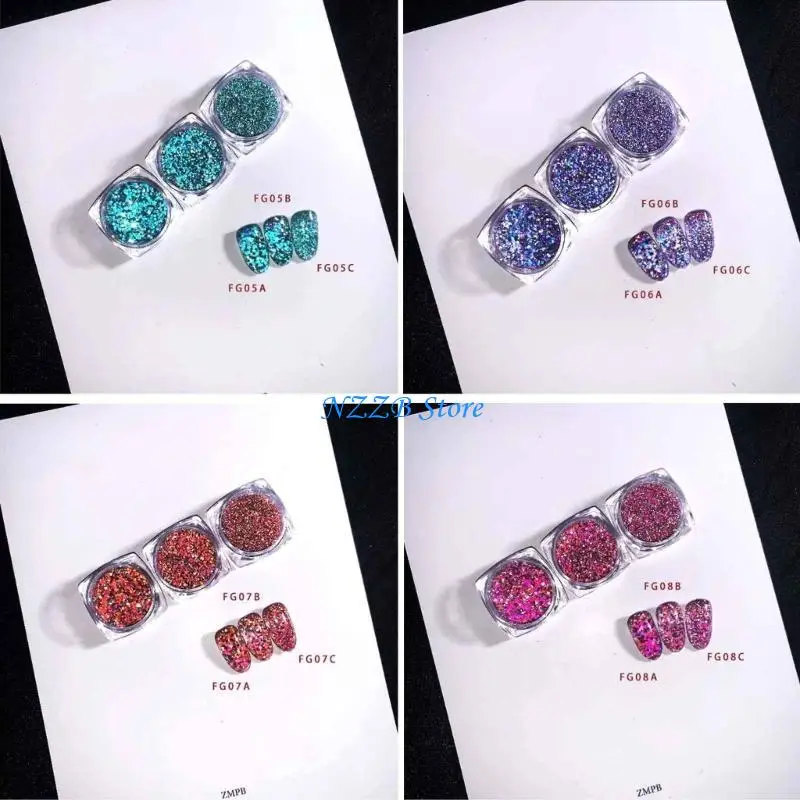 

T21F Glitter Powder Dust Super Shining Crystal Art Manicure Decoration