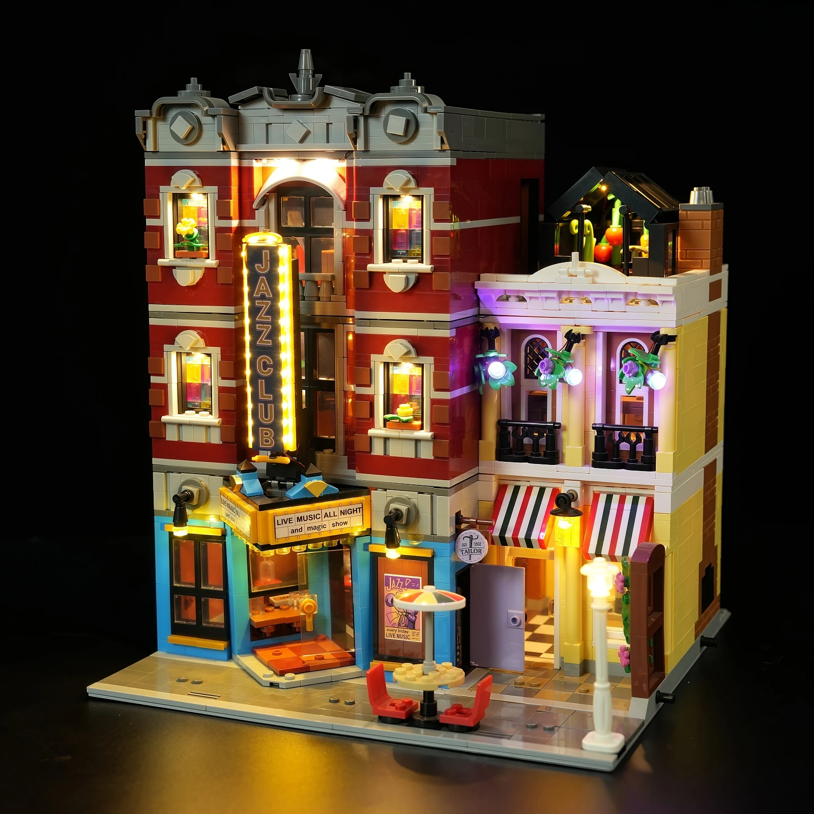 MAXCXT LED Light Set For LEGO 10312 Creative Expert Jazz Club Pizzeria Shop DIY Decorative Lamp Not Include Lego Building Blocks
