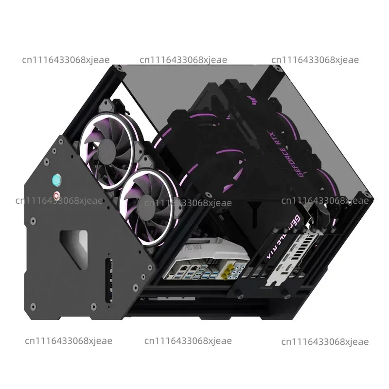 45 ° Open Tilt Chassis DIY Aluminum Frame Personalized Translucent Acrylic Water-cooled Outlet Rack