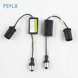 FSYLX 10Pcs BA9s 64132 H6W Canbus Error Free Load Resistor Wiring LED Decoder Warning Flashing Canceller to T10 Adapter