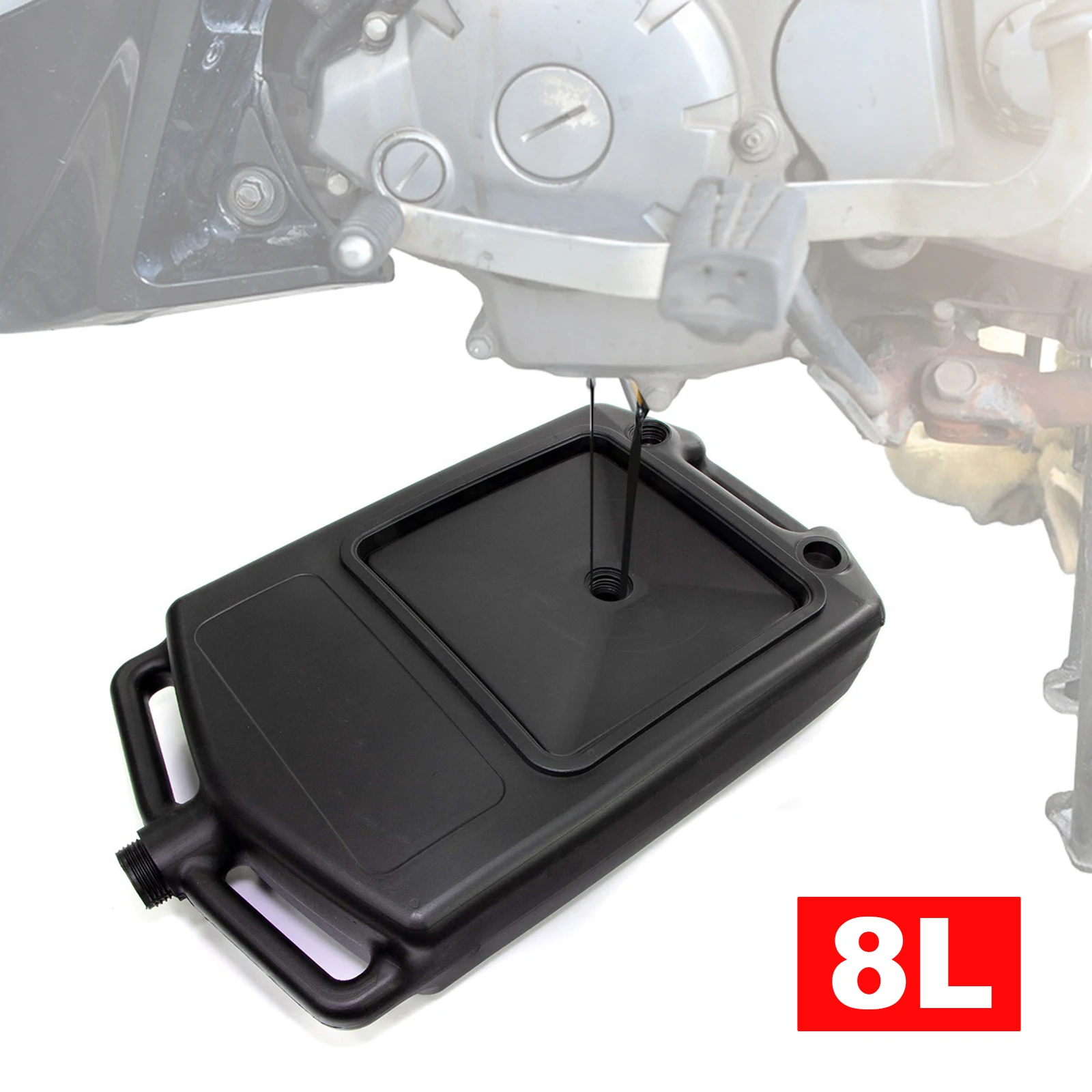 

8L Spill-Proof Oil Drain Pan Large Capacity Waste Engine Oil Collector Anti Splash Oil Receiving Basin for Cars & Motorcycles