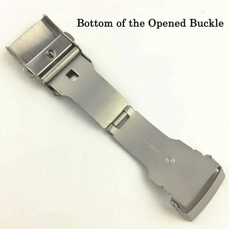 Stainless Steel Folding Buckle for SEIKO Watch Band 16 18 20 22 24 26mm Double Push Button Clasp for Citizen Silver Accessories