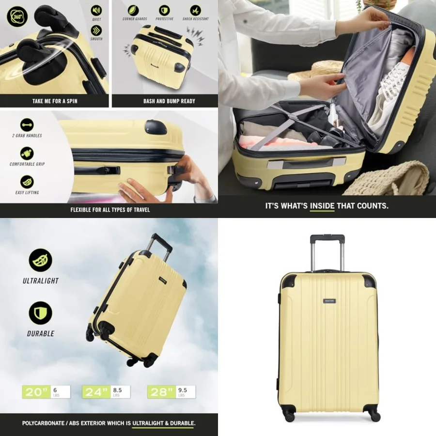 

Out of Bounds Lightweight Hardshell 4-Wheel Spinner Luggage,,28-Inch Carry On