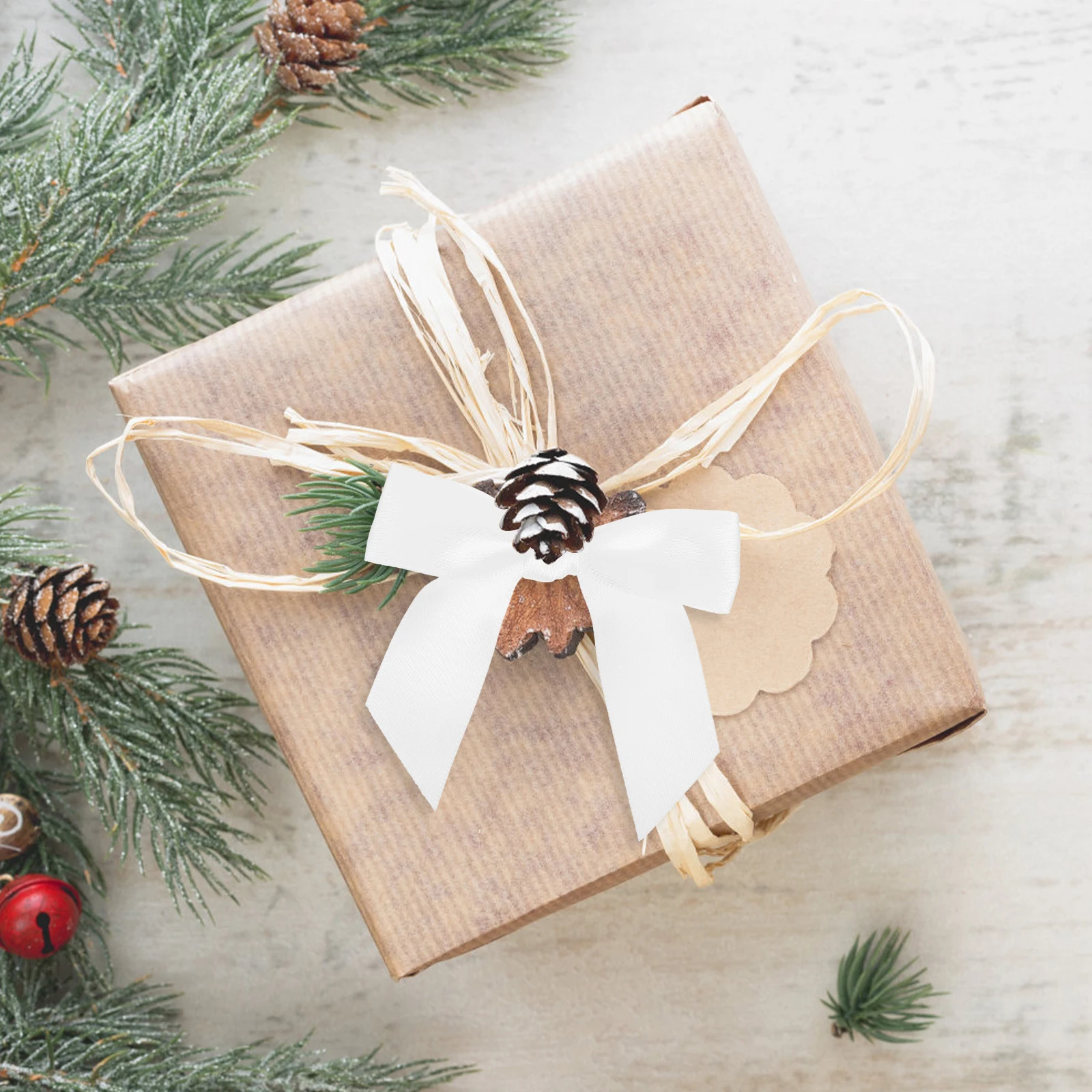 

50pcs Gift Packaging Bows Twist Tie For Present Wrapping Baking Supplies Diy Party Decoration Small Ribbon Bow Kit