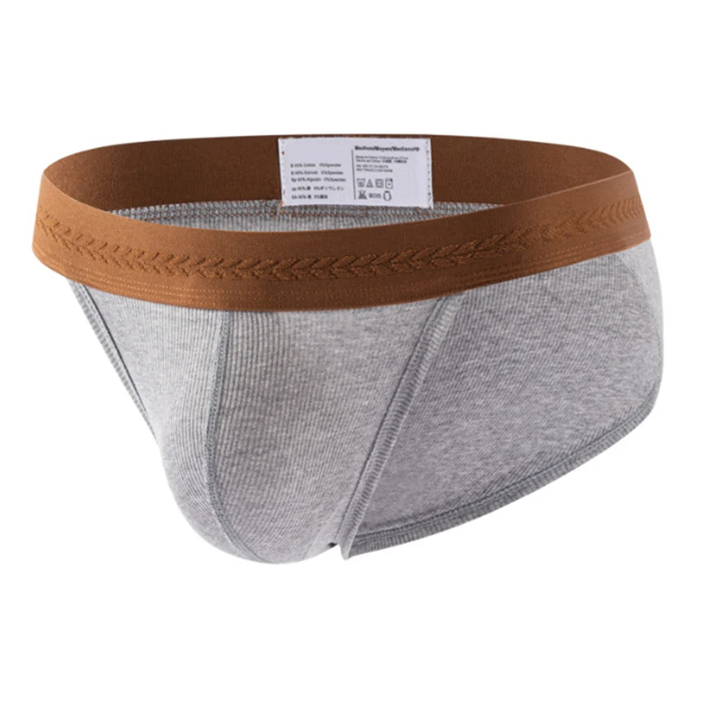 Breathable Underpants Low Rise Underwear Color Matching Pattern Comfortable Fit Breathable Cotton Underwear For Men Everyday Use