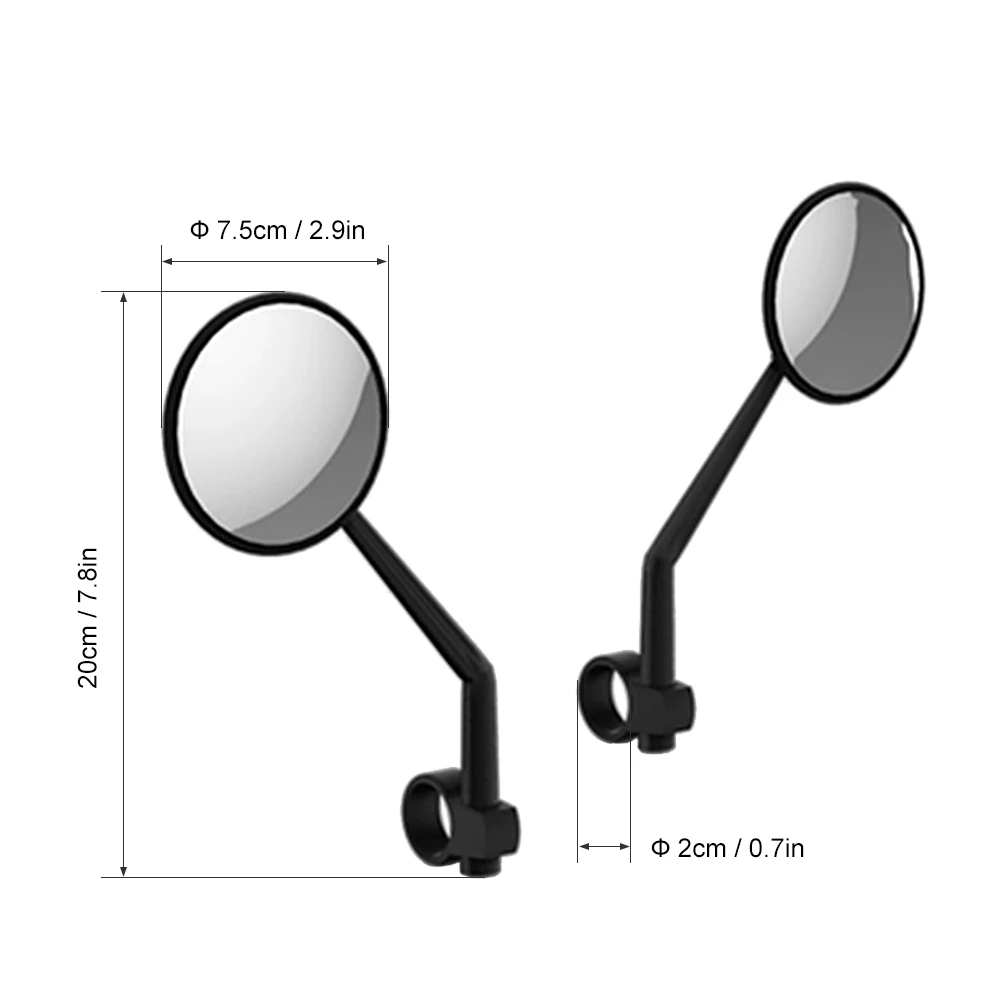 2 PCS Rearview Mirrors Rear View Glass Replacement for Xiaomi Mijia M365 Electric Scooter Rear View Mirror