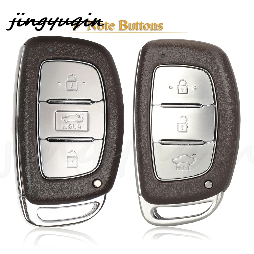 

jingyuqin 3 Buttons Replacement Remote Car Key Shell Case Fob For Hyundai Creta Mistra Elantra Tucson IX35