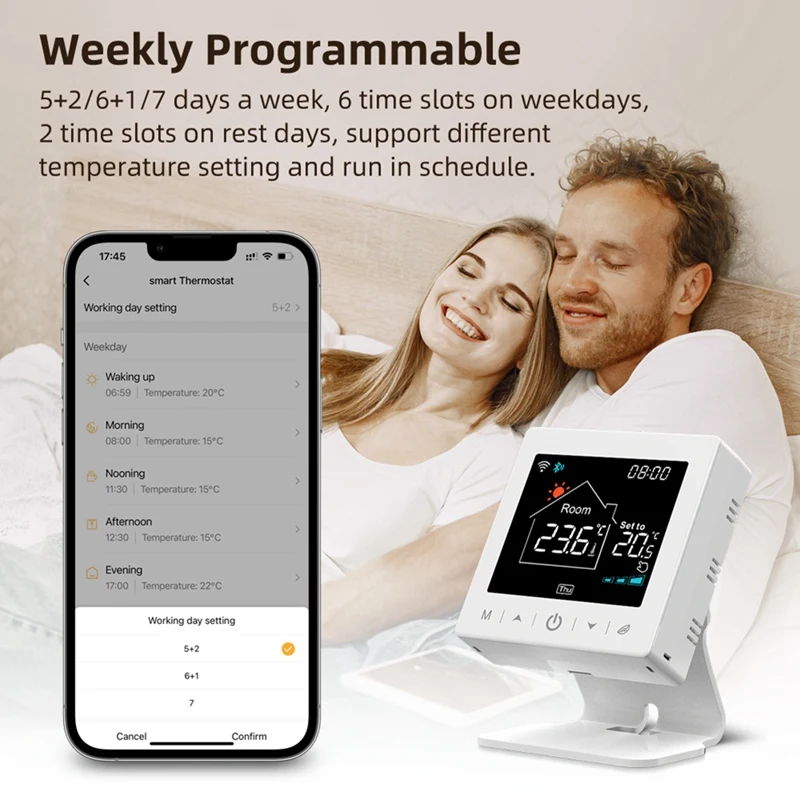 Rf温度コントローラー、ガス温水器用wifiサーモスタット、Google Homeで動作