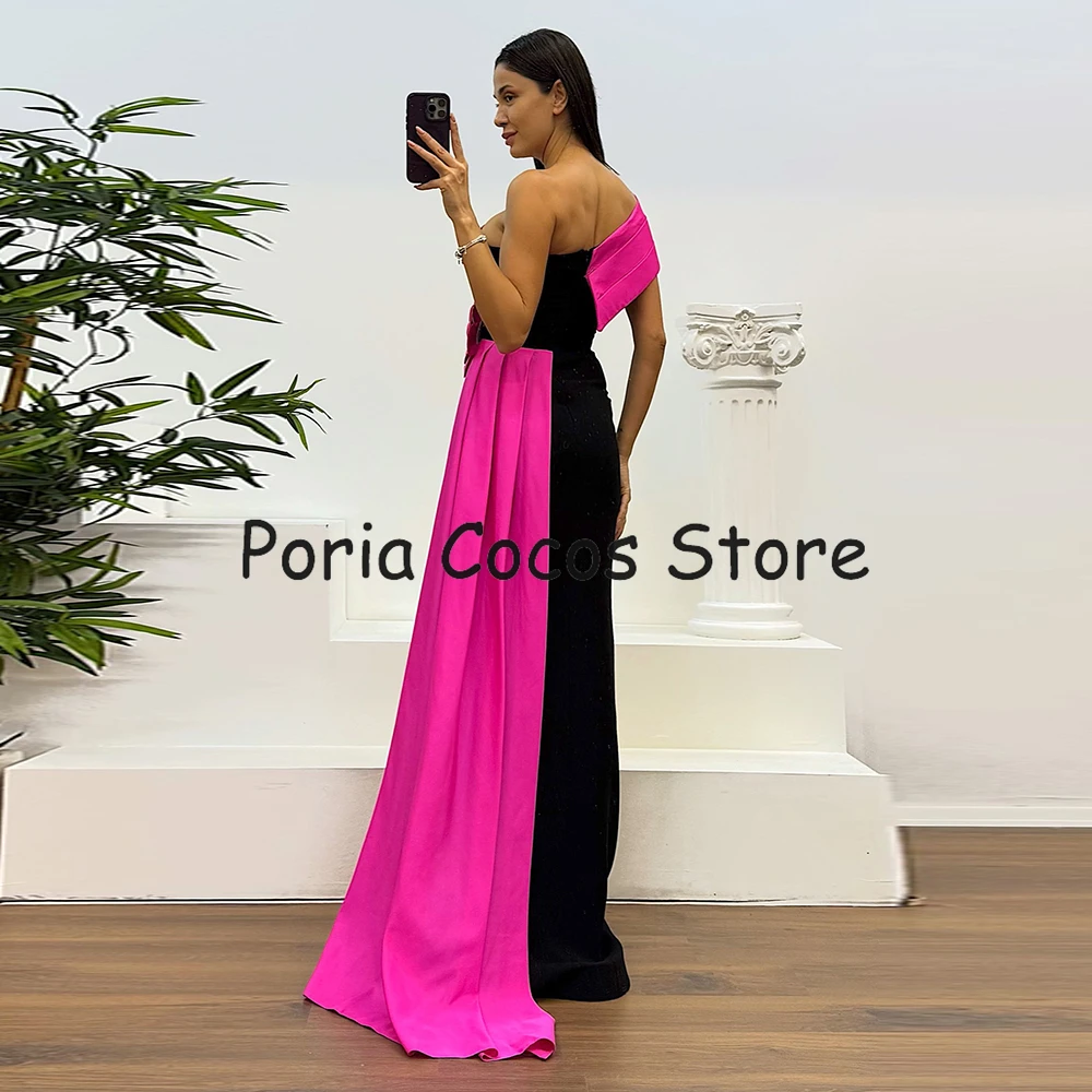 Customized Saudi Dress Trumpet Long Sleeves O Neck Floor Length Evening Dresses Mermaid Formal Wedding Party Dress