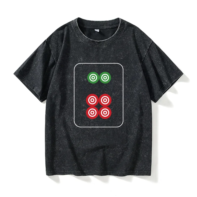 

Мужская футболка свободного кроя с круглым вырезом, классический узор, хлопок, летняя, повседневная одежда для молодежи и взрослых