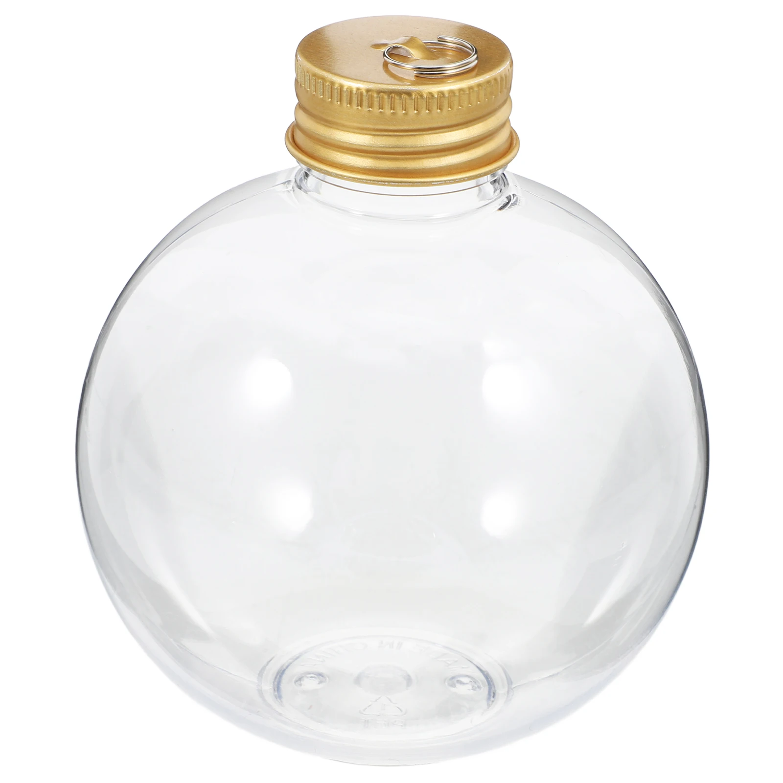 

6pcs Light Bulb Shape Clear Fillable Plastic Bottle Ornaments Christmas Tree Hanging Decor Candy Jars Spherical Containers