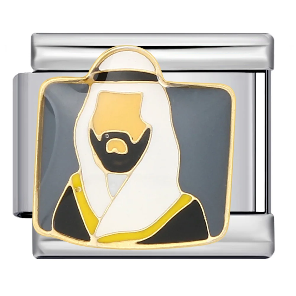 Neue Mode Herren Arabischer Kamel-Adler-Kaktus Italienischer Charm-Anhänger Passend für 9mm Edelstahl-Armband DIY Schmuckherstellung Perlen als Geschenk – Detail 3