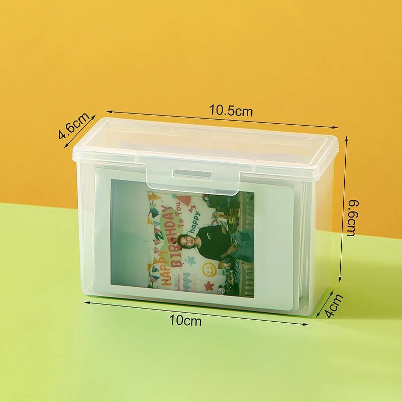 1PC Transparent Plastic Storage Box Photocards Small Card Collection Organizer Storage Box Desk Organizer Stationery Box