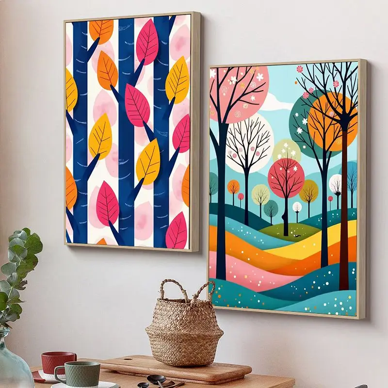 

CHENISTORY Painting By Number Tree Landscape Drawing On Canvas HandPainted Art Gift DIY Pictures By Number Kits Home Decoration