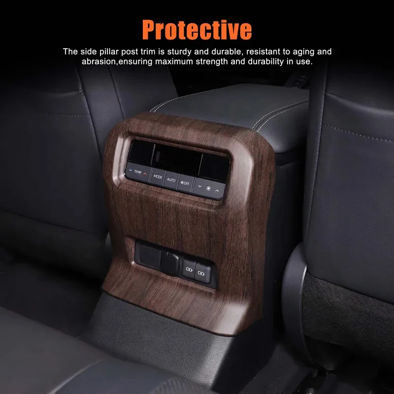 

Car Gear Shift Window Control Panel Air Vent Outlet Cover Oak wood grain Interior For Toyota Land Cruiser 250 Prado LC250 2024 +