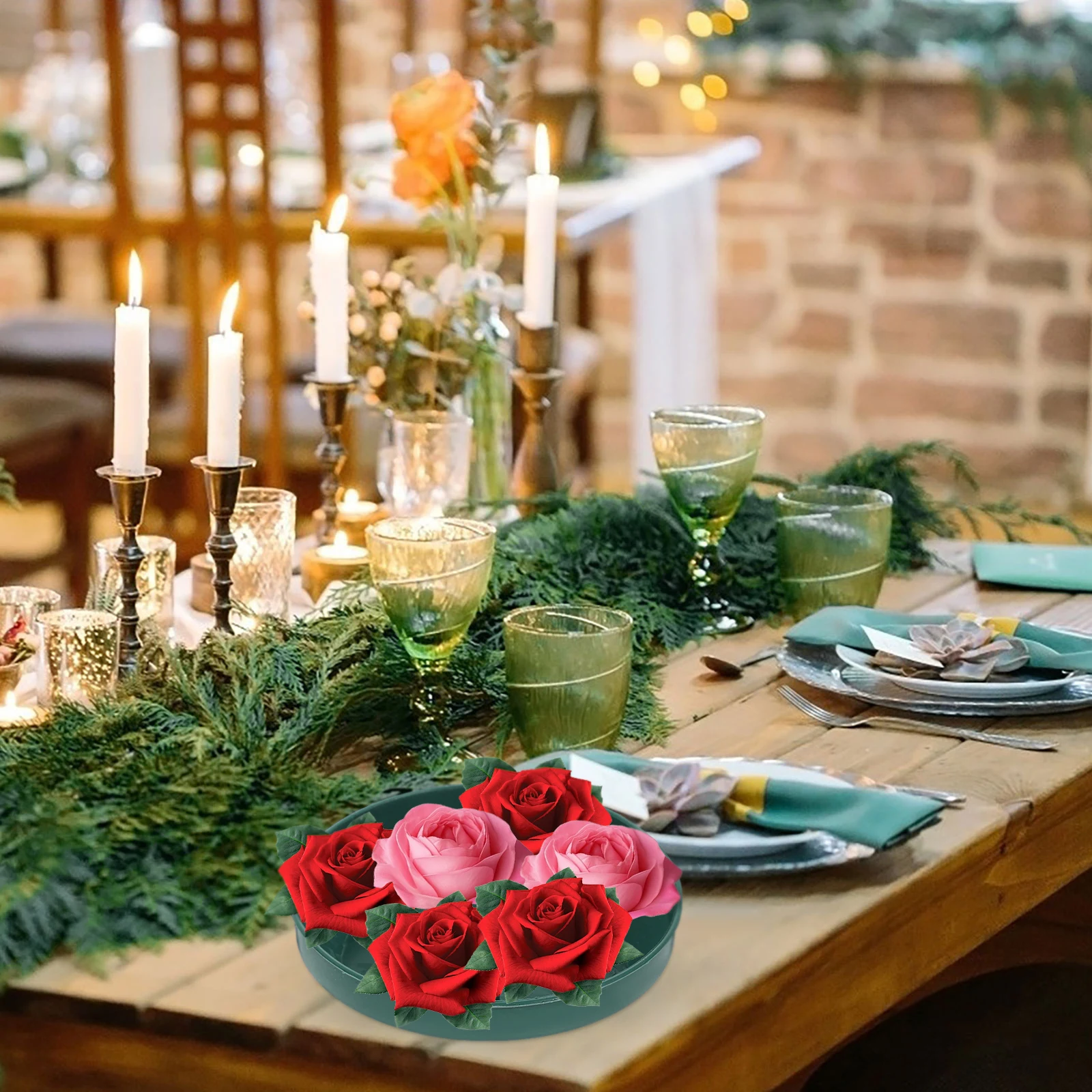 

4 шт., круглый поднос для грязи с цветами, пластиковые круглые принадлежности для композиций, свадебные аксессуары, украшения, рамка, держатель для почвы, сухой