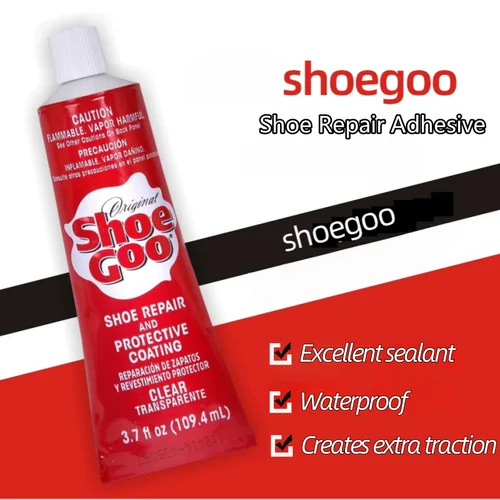 Pegamento adhesivo Eclectic Shoe Goo Adhesivo para reparación de zapatos Negro Transparente 3.7 fl. oz
