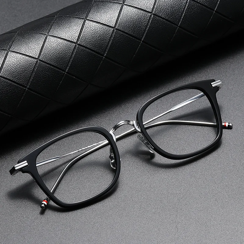 

2026 Acetate Titanium Glasses Frame Men Brand Design High Quality Square Eyeglasses Ultralight Japanese Eyewear Spectacles