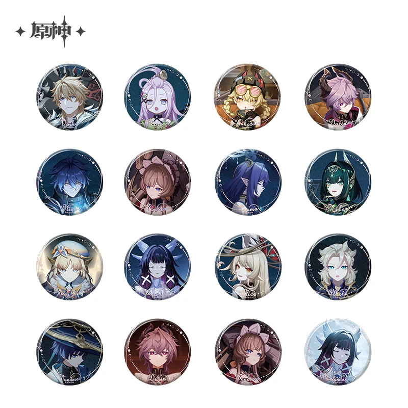 

[Official Merchandise] Pre-sale Game Genshin Impact Moonlit Ballad of The Night Badge Blind Box Ship in December 2025 Pre-order