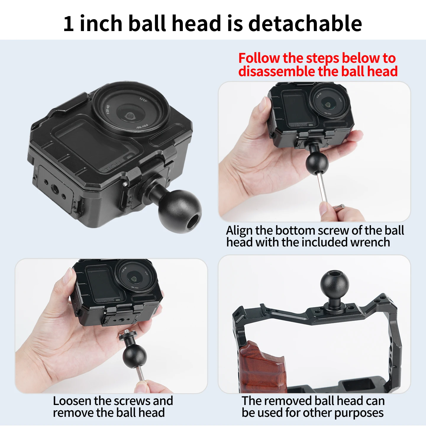 80m Wasserdichtes Gehäuse für DJI Osmo Action 6 Aluminiumlegierung Kamera-Tauchgehäuse Magnetischer Schnellverschluss Vertikal-Horizontal-Umschaltung – Detail 15